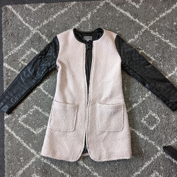 Tinley Road faux leather/wool coat sz: S - Picture 2 of 5